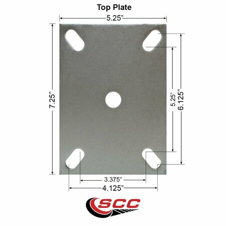 Service Caster 6'' Heavy Duty Semi Steel Cast Iron Caster with Brake and Swivel Lock CRAN-SCC-KP92S630-SSR-SLB-BSL